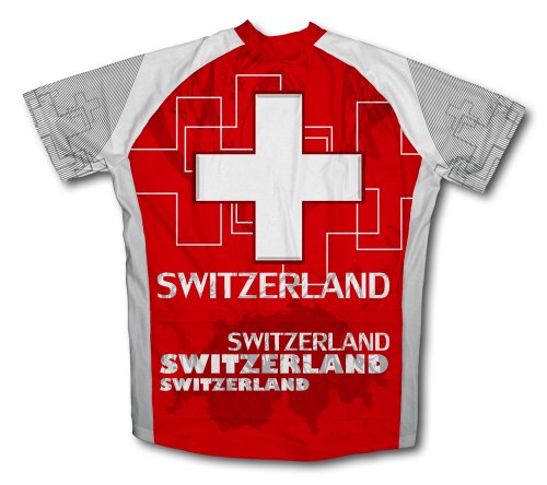 ScudoPro Switzerland Short Sleeve Cycling Jersey for Men - Size 3XL Red