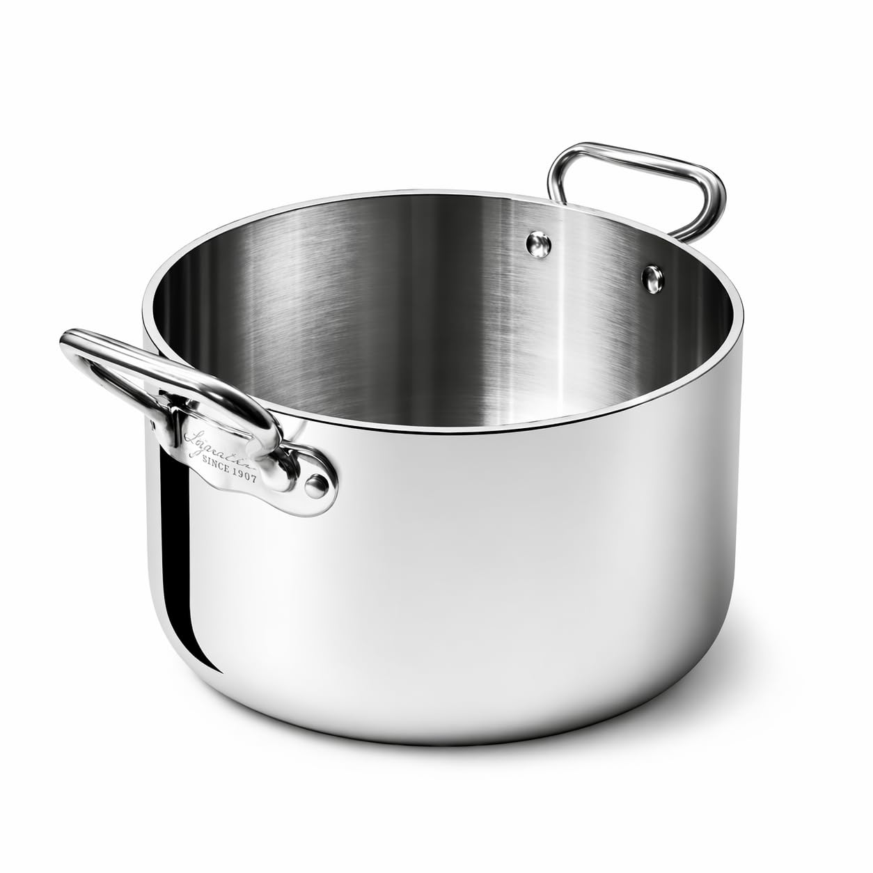 Garnki Agnelli ALUM110420 Aluinox 5-częściowy wysoki połysk Ø 20 cm stal nierdzewna