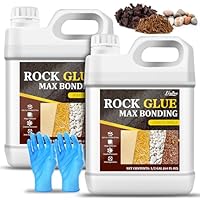 Kiesbinder - Steinkleber/Kiesverfestiger Extra Stark, Kieskleber Bindemittel für Kieselsteine, Mulchkleber zum Verkleben von Steinen, Kies, Rinden - Mulchbinder für Gartenbahn, Steinweg (4 Liter)