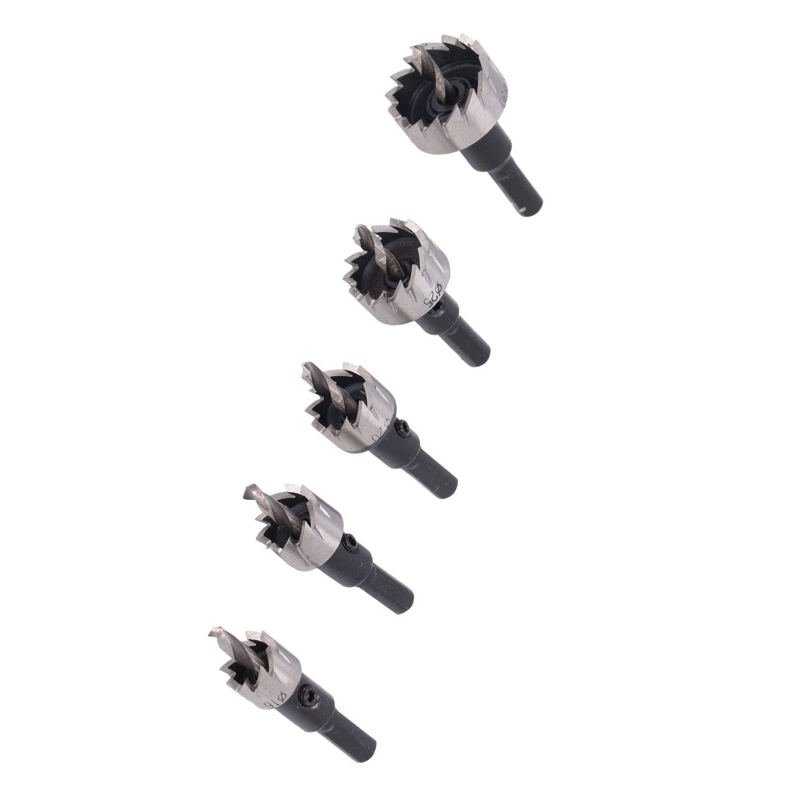 Wiertła do metalu, Wiertła Otwornice 16‑30mm 5 sztuk Wysoka ostrość do żelaza do aluminium do stali