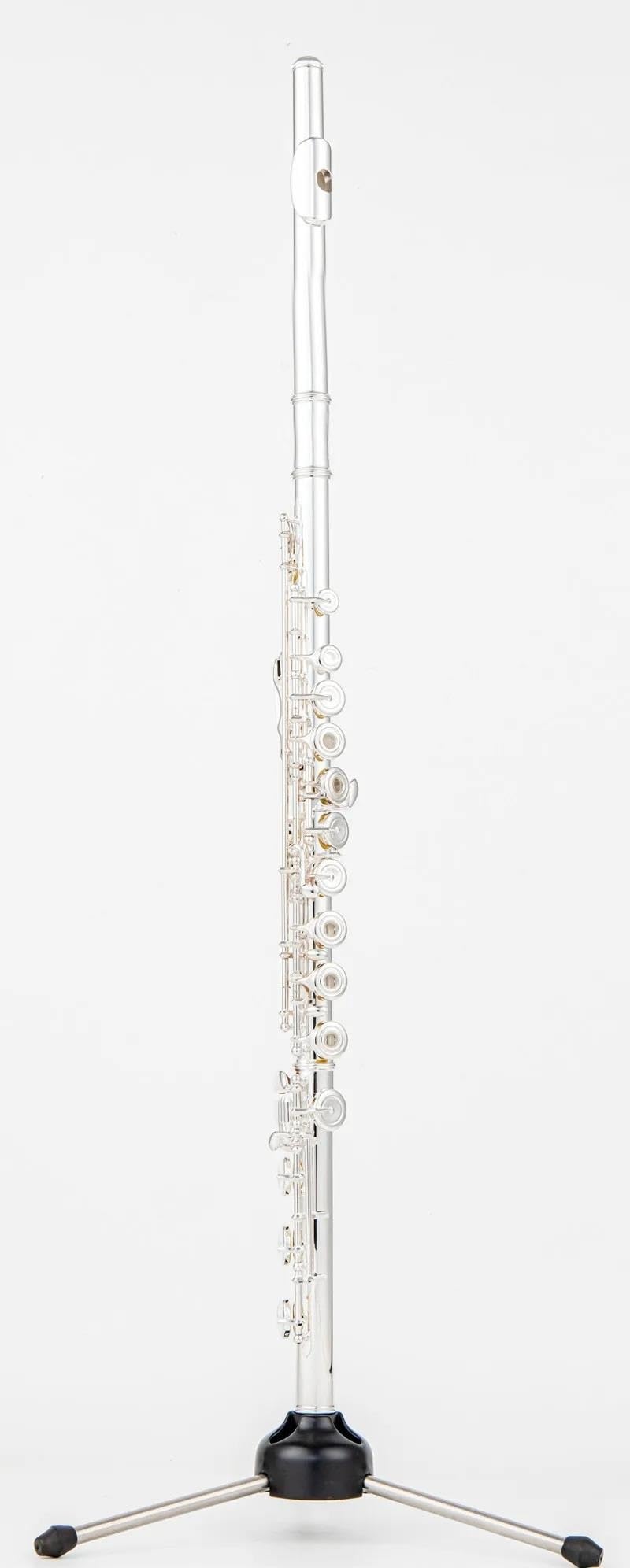 Flet posrebrzany profesjonalny miedź nikiel klucz C 17 otworów instrument z futerałem i akcesoriami profesjonal Flet