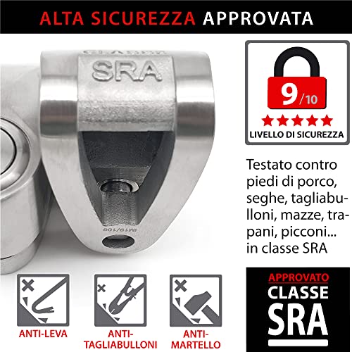 KRASER KR114S Antifurto Bloccadisco Moto Blocco