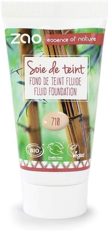 Zao Refill Liquid Silk 710 Light Peach Apricot Liquid Makeup Refill (Bio Vegan) 111710