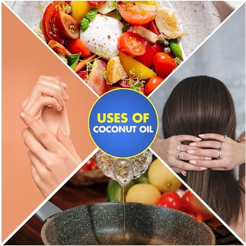 Image of JIVO Extra Virgin Coconut Oil 1 Litre | Multi-Purpose Cooking Oil | Ideal for Salad Dressing, Light Sauteing & Low-Heat Cooking | Zero Cholesterol & Trans Fat