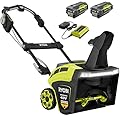 RYOBI RY40860 21 in. 40-Volt Brushless Cordless Electric Snow Blower with Two 5.0 Ah Batteries and Charger Included