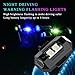 FSTURIOS 2 PCS Mini LED Strobe Lights, 7 Colors USB Charging LED Anti Collision Flashing Light, High Brightness Waterproof Aircraft Drone Strobe Lights for Car Motorcycle Bike