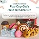 P.L.A.Y. Niedliches Plüsch-Hundespielzeug – Café, Lebensmittelthema, langlebig, Quietschspielzeug, ideal für Welpen und kleine, mittelgroße und große Hunderassen – maschinenwaschbar, recycelte