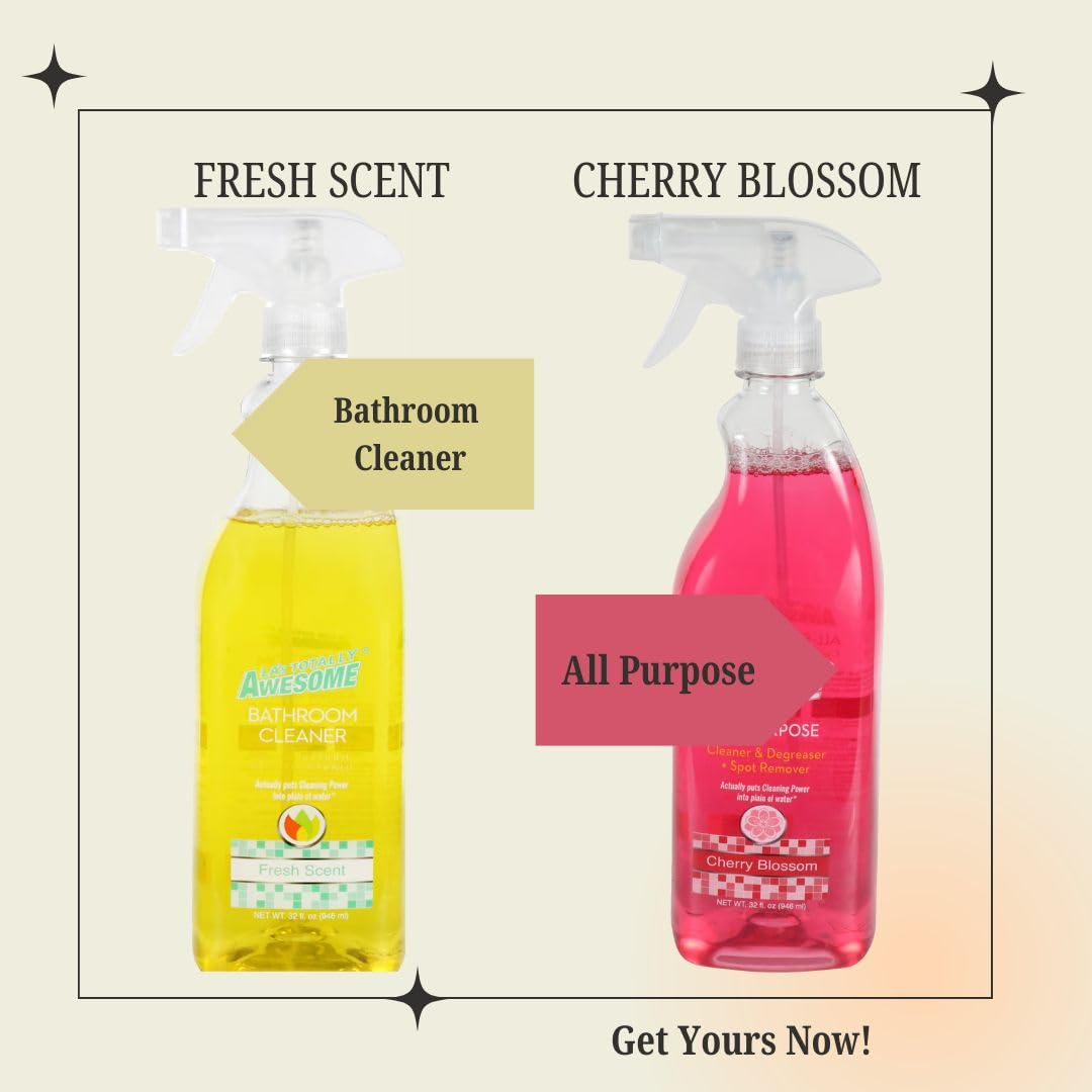 Generic Cleaning Bundle: Awesome Cherry Blossom All-Purpose Cleaner & Fresh Scent Bathroom Cleaner - Powerful Degreaser & Spot Remover 32 oz. Product Image 5