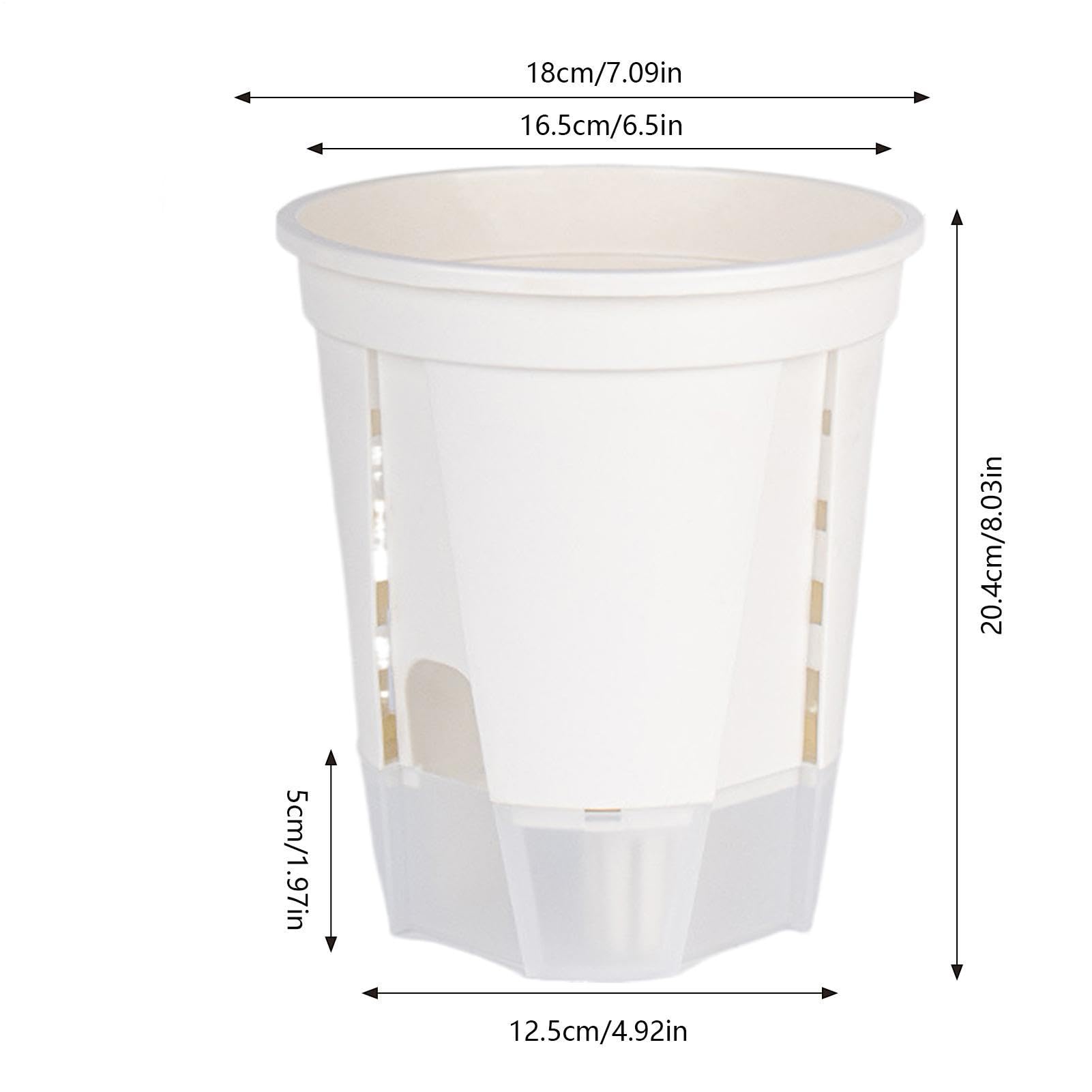 Vaso autoirrigante Set da 5 Pezzi con Foro di Drenaggio per Orchidee