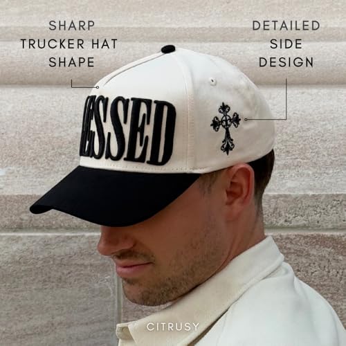 Image of Vintage Faith & Forever Trucker Hat | Men & Women | Christian Cross Jesus Hats | Bachelorette Bride Hat | Cotton | Snapback