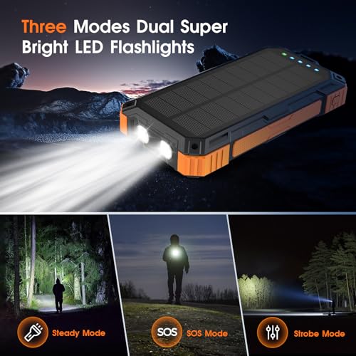 Blasoul Power Bank Solar Charger,49800Mah Wireless Portable Charger With 4 Built-In Cables,22.5W Fast Charging Battery Pack Usb-C In/Output Pd+Qc3.0 Portable Power Bank For All Cell Phones thumb #5