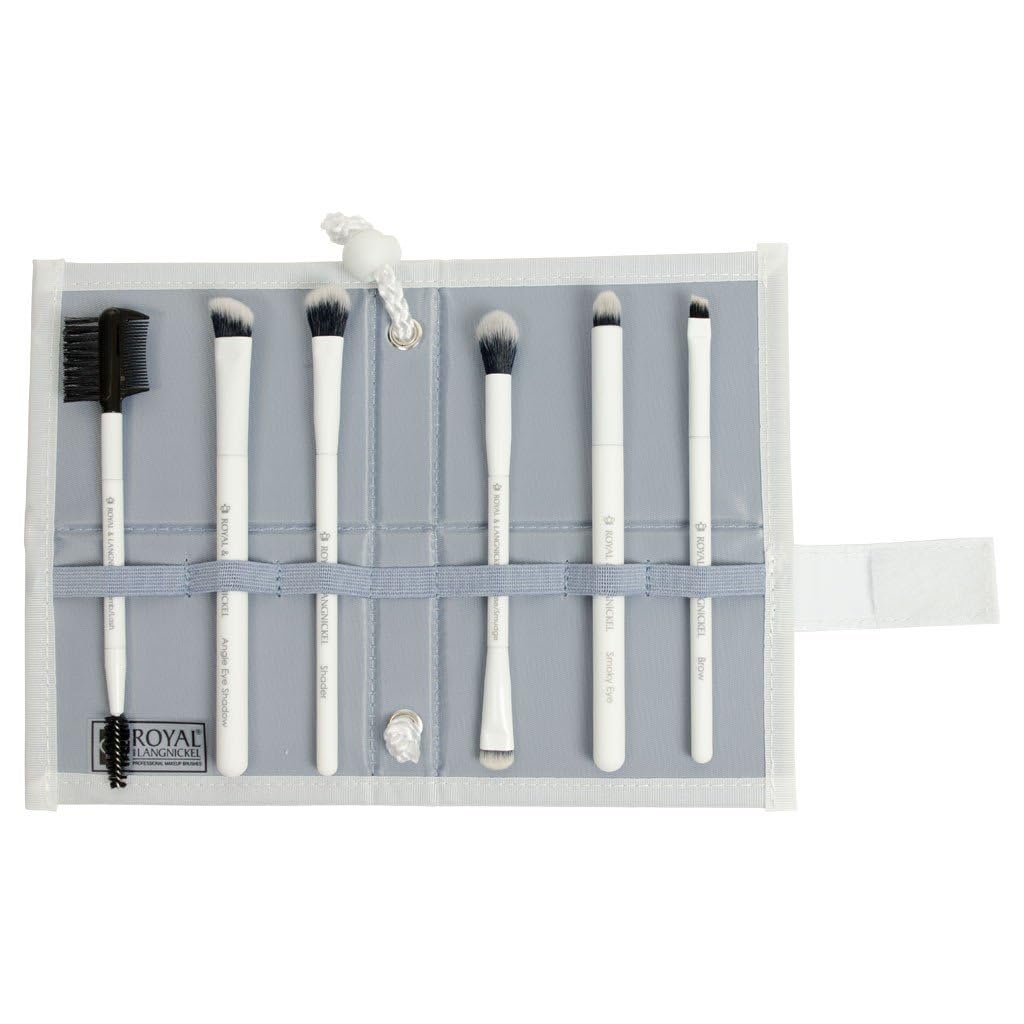 MODA Royal & Langnickel Travel Size Beautiful Eyes 7pc Makeup Brush Set including Pouch, Includes, Angle Shader - Image 2