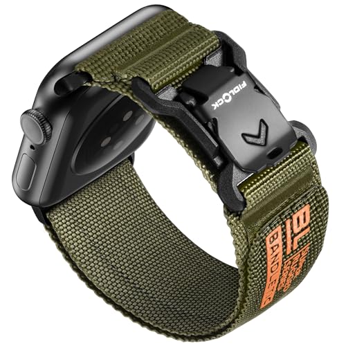 Bracelet Apple Watch 49mm 45mm nylon résistant Bandletic à fermeture magnétique iWatch SE