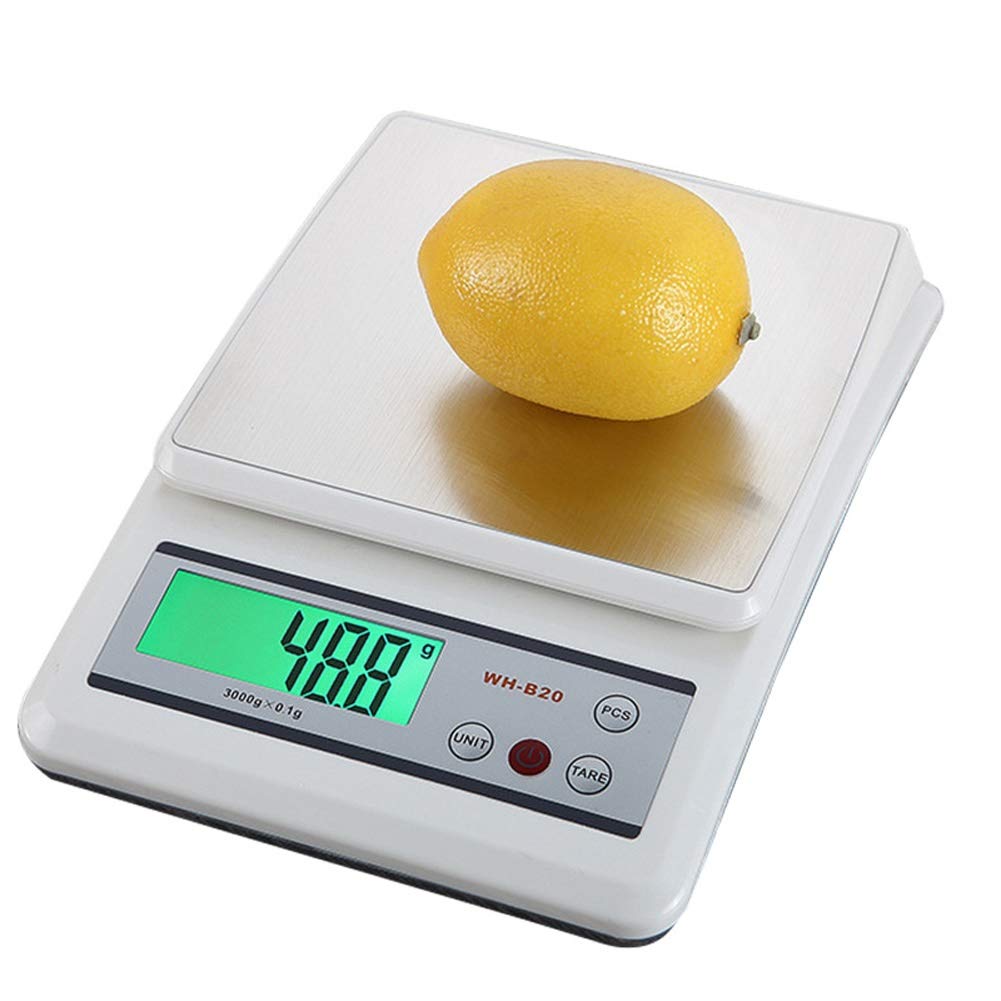 HPTHLY High Precision 0.1g/1g Stainless Steel Electronic Scale Household Food Digital Counting Kitchen Scale for Baking Food Tea Weighing Scales (1000g)