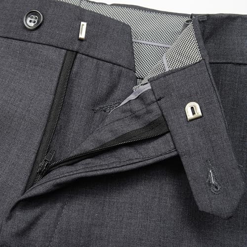 Mens Formal Trousers, Plus Size High Waist Casual Business Office Work Smart Straight Leg Pants Dress Pants Comfort Loose,9XL,Grey3