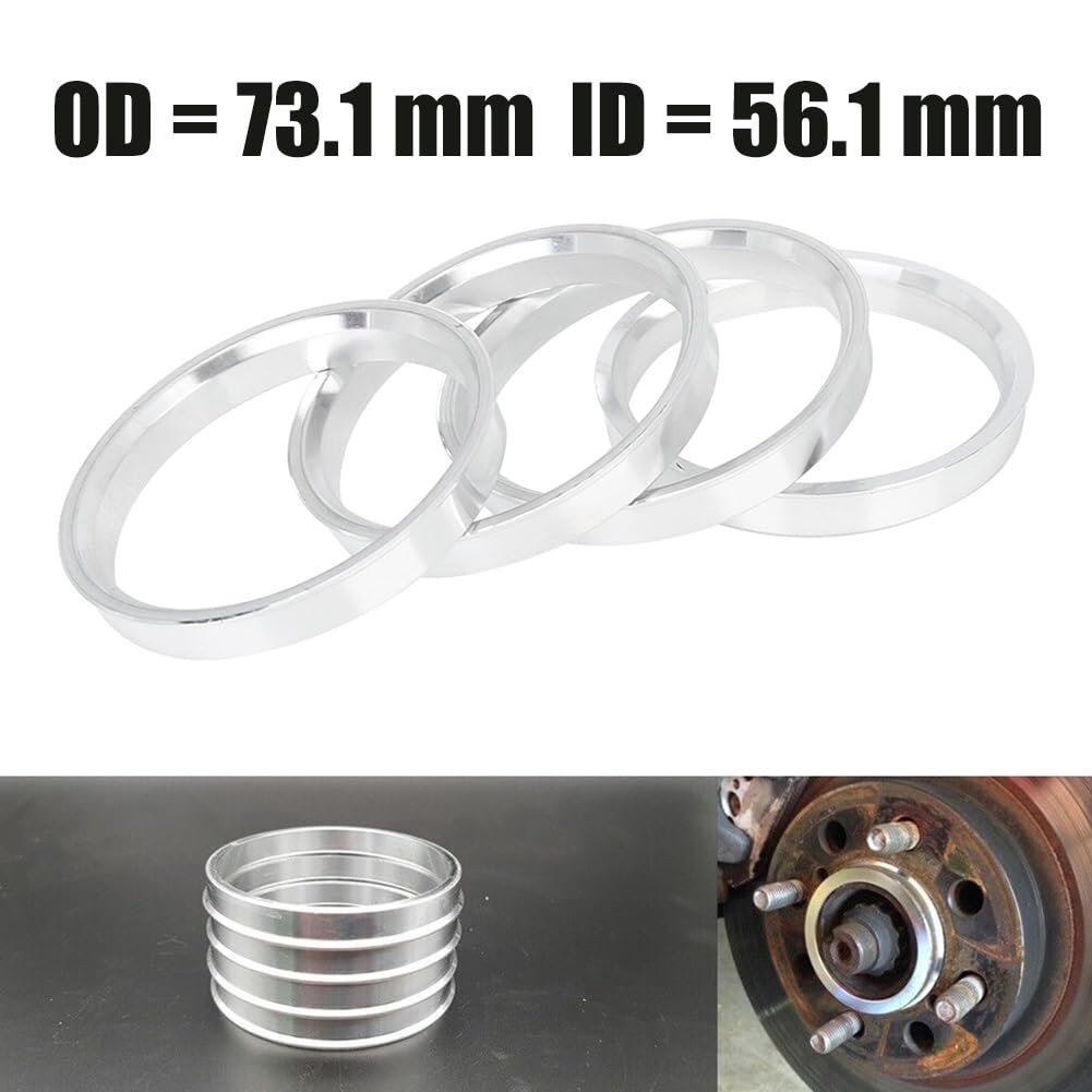 UXCELL 4pcs Car Wheel Hub Centric Ring OD 66.6mm 68.1mm To ID 54.1/56.1/56.6/58.1/59.6mm Wheels Center Shaft Shock Hubrings - 34