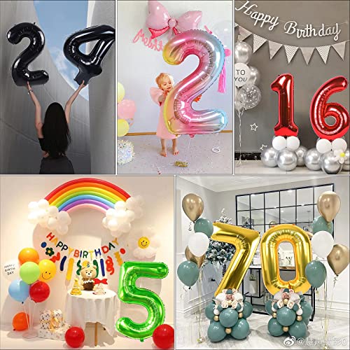 Smlpuame 40 Inch Number Balloon 0-9 Gold Large Number 70 Balloons,Digital Balloons For Birthday Party Celebration Decorations Supplies, Helium Foil Number Balloons For Wedding Anniversary #TOP7