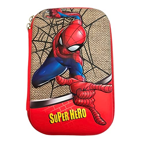 Image of Spiderman Hardcase Fancie Pencile Box for Girls Pouch for Kids Compass Box Spiderman Pencil Box with Large Space Birthday Return Gift for Kids Pen Pencil Box Assorted Colour