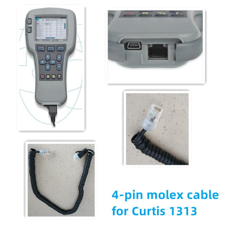 JWDAWN 4Pin Molex Cable for Curtis 1313 1313K-4331 1313-4401 OEM Level Handheld Programmer Handset