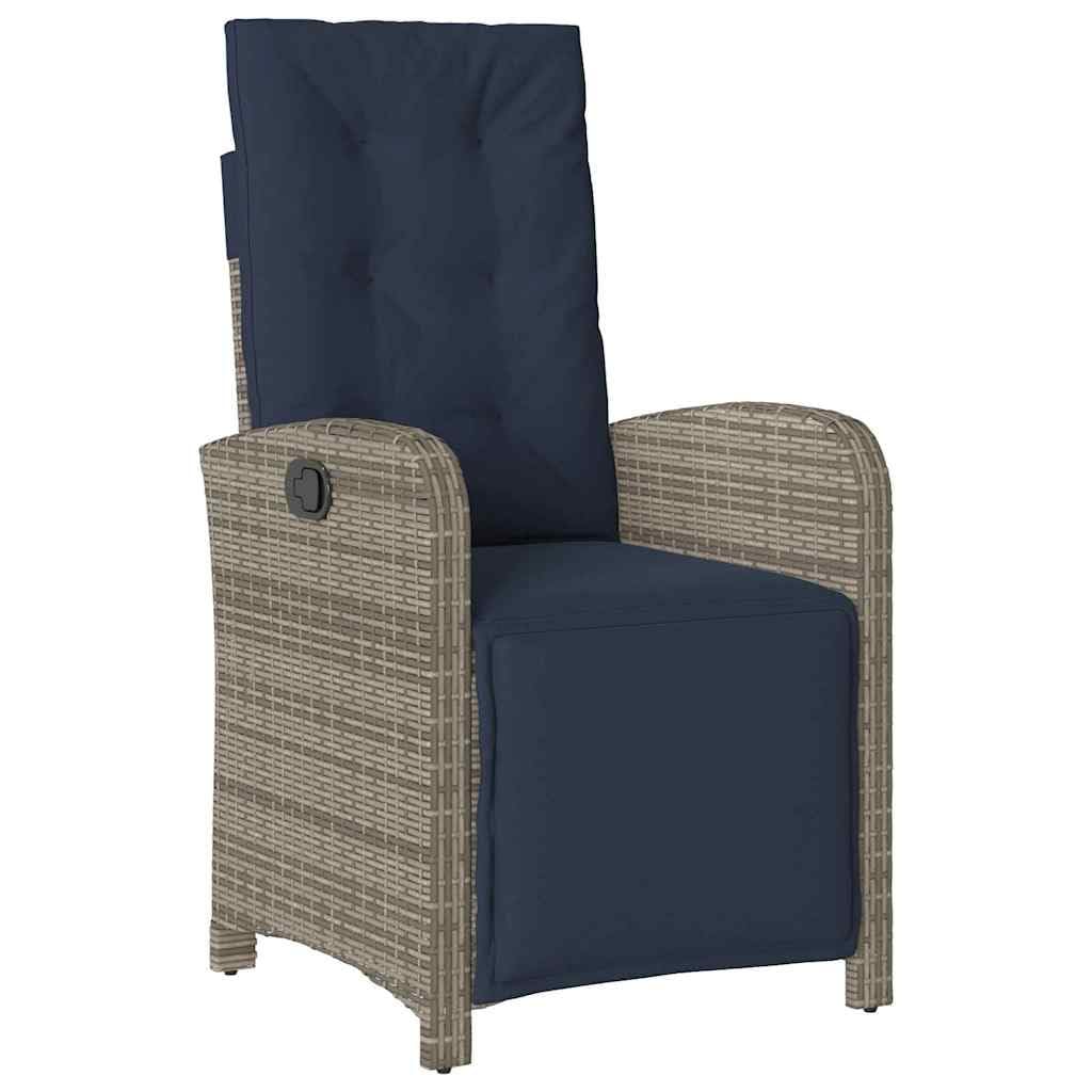 Set di mobili da giardino da 5 pezzi con cuscini, in polyrattan, resistente alle intemperie, per terrazza, balcone, esterno, con tavolo e sedie per grigliate rilassanti e relax in estate