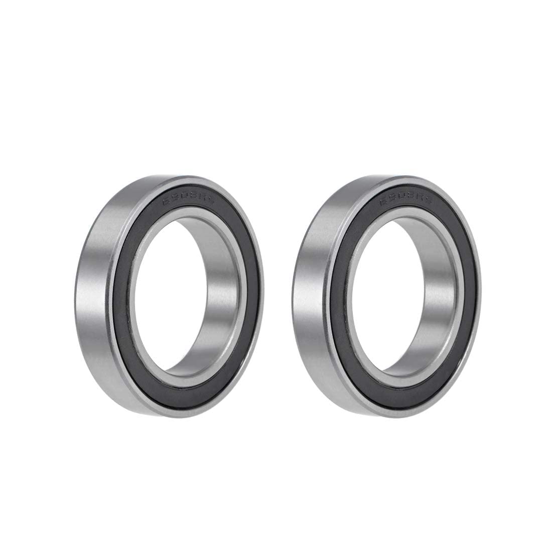 Pnzxi 2pcs 6908-2RS 40x62x12mm Double Rubber Seal Bearings Deep