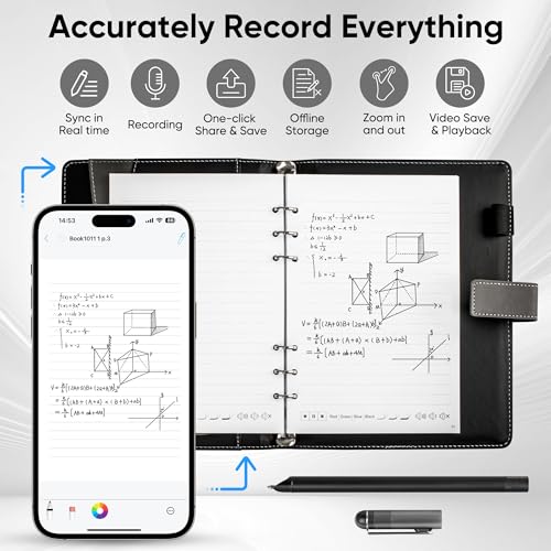 Smart-Pen-Notebook-Set-Digital-Pen-Real-time-Synchronization-Digitization-for-Storing-and-Sharing-Notes-Smart-Pen-Suitable-for-Learning-Office-Note-and-Drawing-Compatible-with-Android-and-iOS