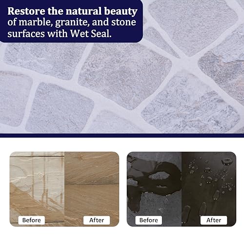 Image of DUSH Wet Look Stone Colour Enhancer Sealer for Marble, Granite & Natural Stone, Crystal, 1 Litre (1000 ml)