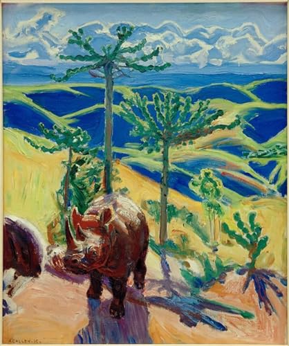 Art mural classique impression toile Euphorbia Trees Gallen Kallela de qualité