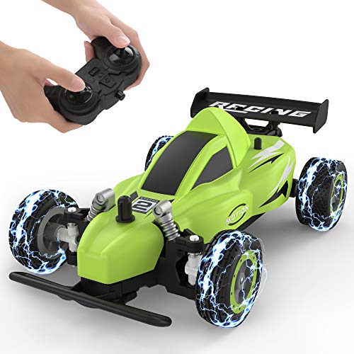 RC Racing Car, 4WD 2.4Ghz Remote Control Car, 10-15KM/H High Speed Drift RC Car, 1:20 Scale, Variable Speed and 4 Batteries, Toys Cars for Boys and Girls, Green