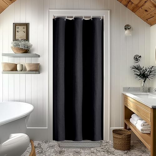 OVZME Stall Fabric Shower Curt...