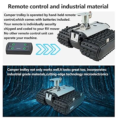Electric Trailer Mover 450kg Load Capacity Trailer Dolly with Remote Control, Motorised Camper Trolley Kit, Camper RV Caravan Boat Trailer Jack for All Terrain (C)