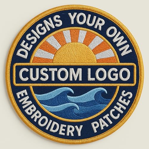 Custom Personalized Logo Embroidered Patches, Any Shape...