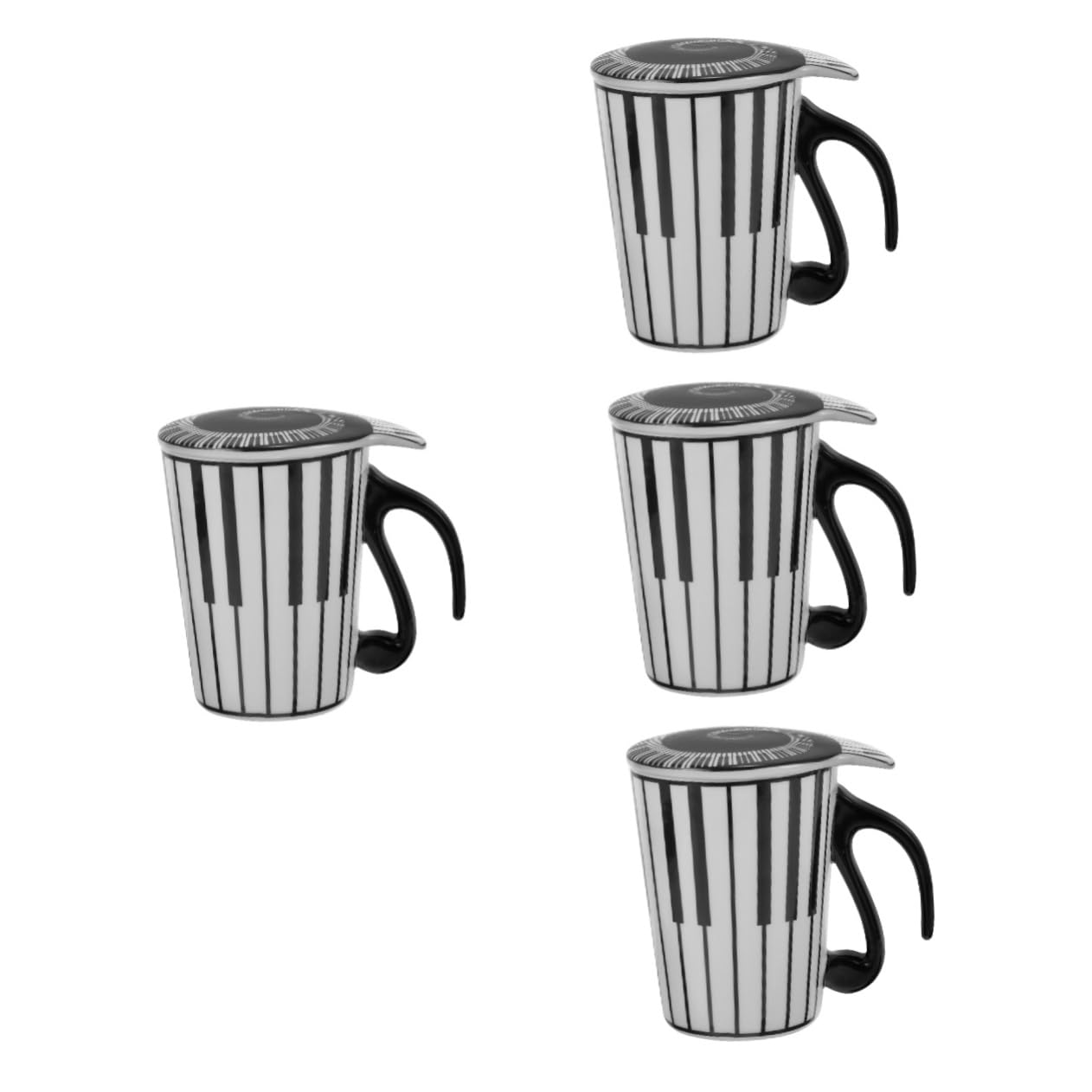 4 Pz coppa della musica uffizi tazza da ufficio coffee musical safe cup eart tazza per la colazione tazza d'acqua dei cartoni animati tazza da caffè per uso domestico ceramica