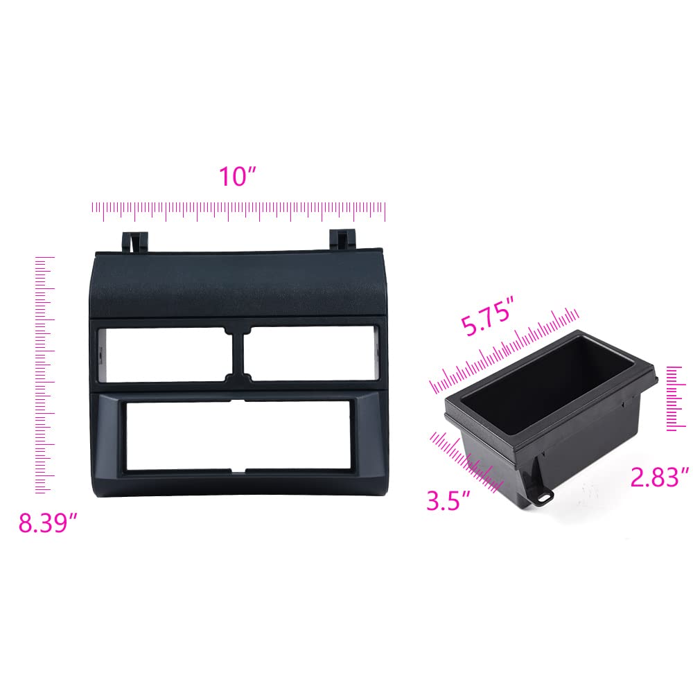 GRAND ORANGE Radio Dash Bezel Kit Mount Trim Compatible with 1988-1994 Chevy & GMC Pickup Truck Blue w/o Wire Harness Antenna GMK333BU 99-3000R GMP333 GM1482GRB