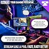 Live Video Streaming Kit (Deluxe)-for Video Call, Gaming, Podcast, YouTube, Content Creation- Includes 2k 60 FPS Webcam, Professional Cardioid Microphone, and LED Flat Light for Android/MAC/Windows #5