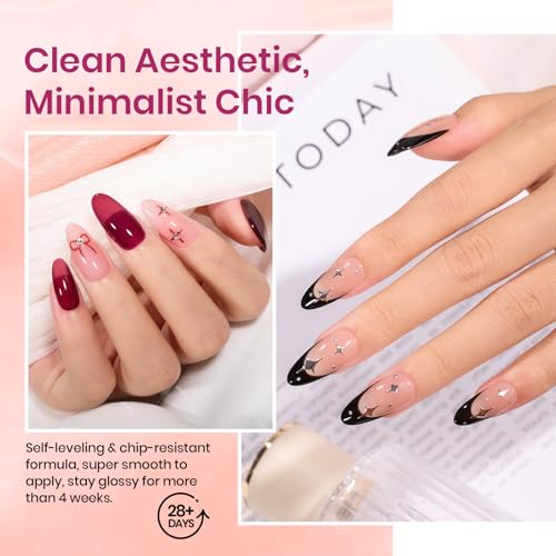 Image of Beetles Jelly Gel Nail Polish Set, 8 Colors Sheer Nude Pink Milky Brown