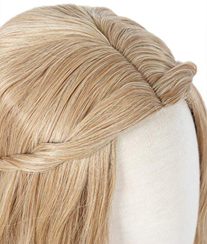 Image of Linfairy 70S Long Blonde Wavy Hippie Wigs Halloween Cosplay Costume Wig for Women Party