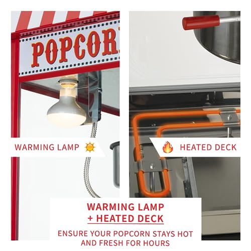 Image of Funtime FT8000CP Popcorn Machine, 8 oz., Red