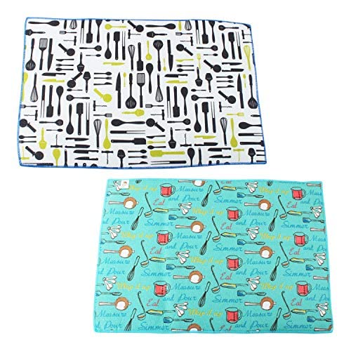 VRT Ultra Absorbent Reversible Microfiber Dish Drying Mat and Protector for Kitchen Countertops, Sinks - Folds for Compact Storage - Extra Large (Multicolor-2) (B07ZJ4Y9RP) Amazon Price History, Amazon Price Tracker