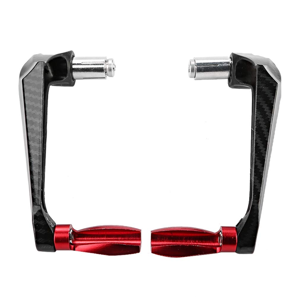 Qii lu Universale 7/8 in 22mm CNC Manubrio in alluminio Freno Leva della frizione Protezione della mano Protector per moto, moto, scooter, auto elettriche, mountain bike(rosso)