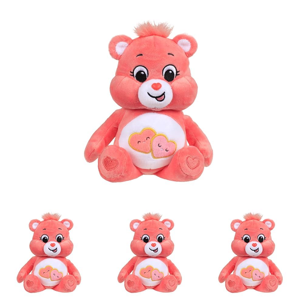 Basic Fun Care Bears | Love-A-Lot Bear 22cm Bean Plush | Collectable Cute Plush, Cuddly Toys for Children, Soft Toys for Girls and Boys, Ages 4+