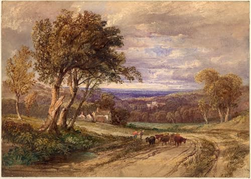 Pintura Priorato de Lanercost para salones elegantes cuadro en lienzo de 60x90cm