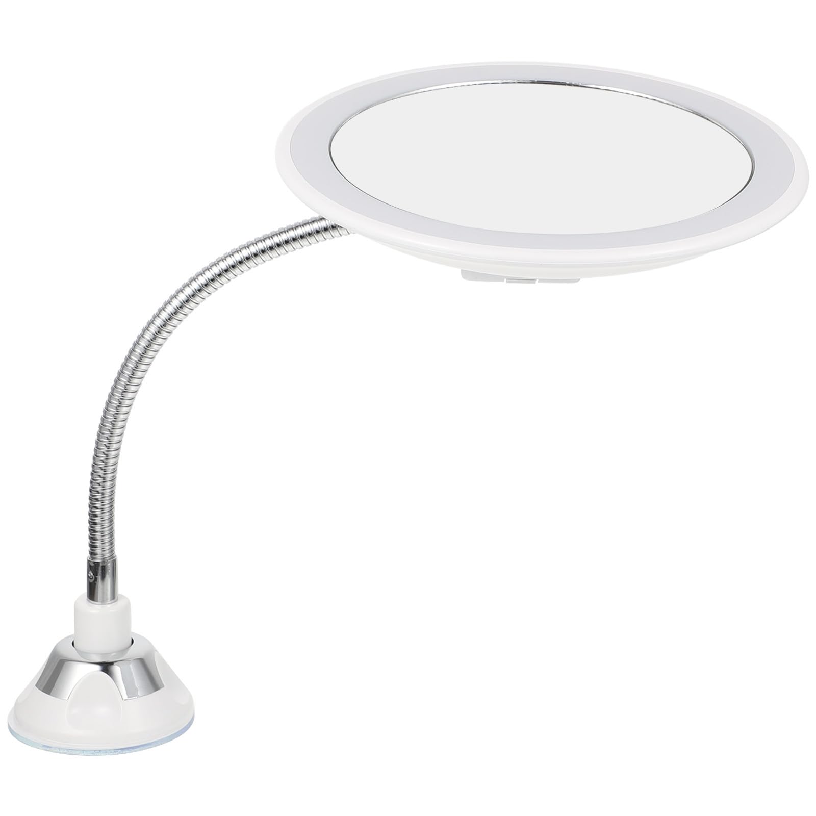 Levemolo Specchio Trucco Ventosa 10x Rotondo, ABS e Vetro, Bianco