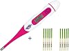 BabyMad® Basal Thermometer HOT Pink 10 x Ovulation Tests - Body Temperature Ovulation Test Thermometer Centigrade Flexible Tip Free BBT Fertility Chart