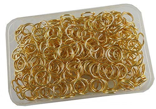 Image of eshoppee 100 gm Gold Color 11 mm Round unsolded unsoldered Open Jump Ring juprings Jewellery Making Material Fitting Kit Art and Craft kit