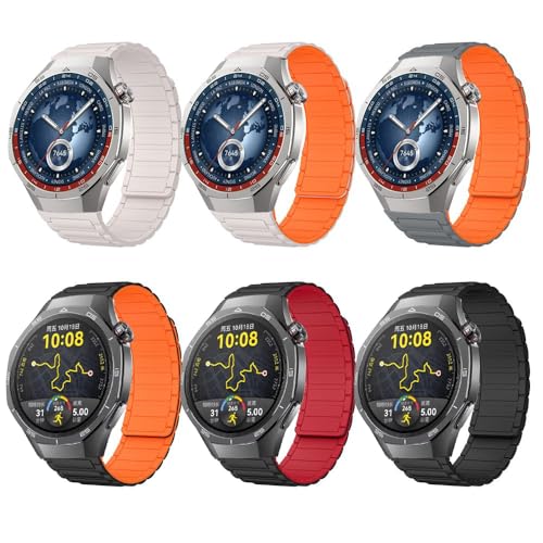 Correa magnética de silicona 22mm para Huawei Watch GT 5 Pro miniatura 3