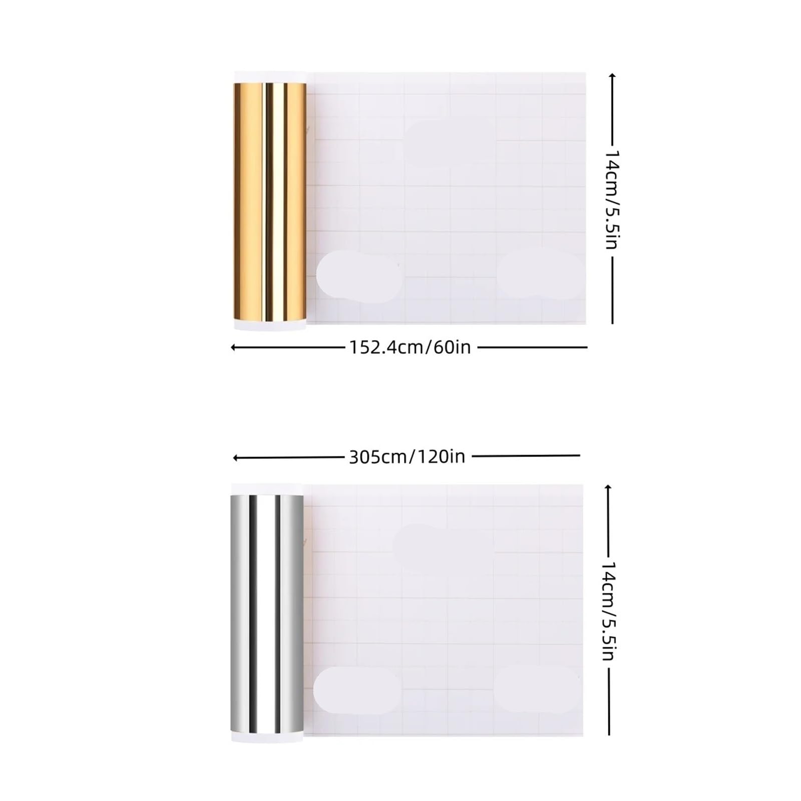 Vinylfolie 1 Rolle Chrom-Permanent-Vinyl
