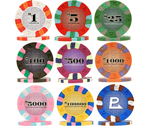 TMG Nexgen Pro Classic 9gm Composite Poker Chip Sample Set - 9 New Chips!