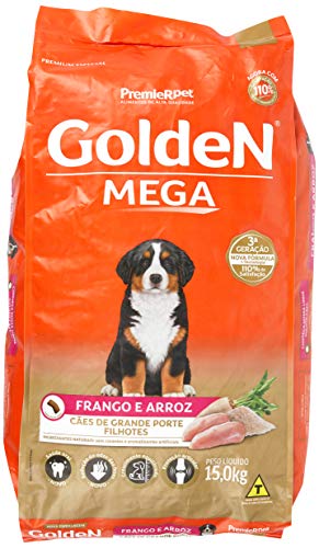 Ração Golden Mega para Cães Filhotes Raças Grandes Frango e Arroz – 15 kg