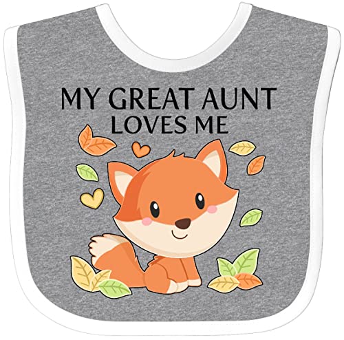 inktastic My Great Aunt Loves Me- Little Fox Baby Bib